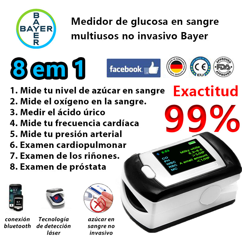 Medidor de Glucosa en Sangre no invasivo de Bayer